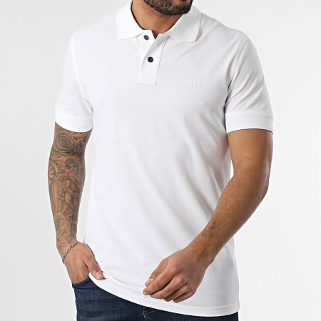 BOSS - Polo de manga corta Prime 50507813 Blanco