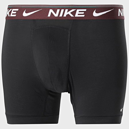 Nike - Lot De 3 Boxers KE1257 Noir Vert Jaune Bordeaux