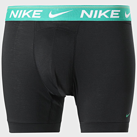 Nike - Lot De 3 Boxers KE1257 Noir Vert Jaune Bordeaux