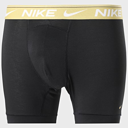 Nike - Lot De 3 Boxers KE1257 Noir Vert Jaune Bordeaux
