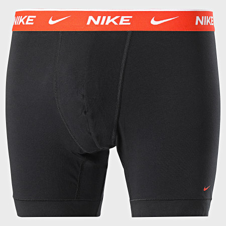 Nike - Lot De 3 Boxers KE1007 Noir Orange Rouge