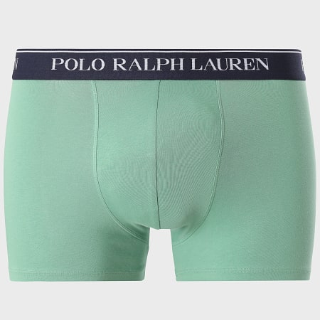 Polo Ralph Lauren - Lot De 5 Boxers Blanc Vert Lilas Bleu Clair Bleu Marine