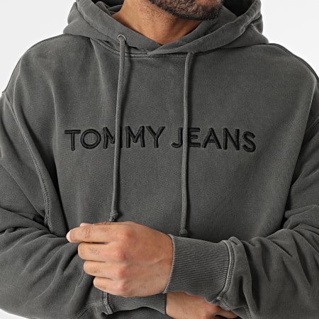 Tommy Jeans - Etiqueta 0639 Sudadera con capucha Gris antracita