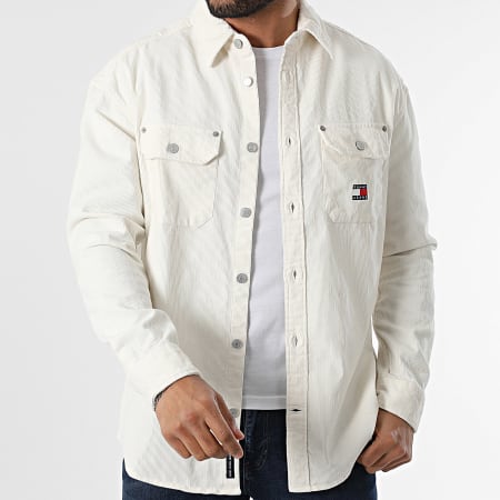 Tommy Jeans - Surchemise Cord 0671 Blanc