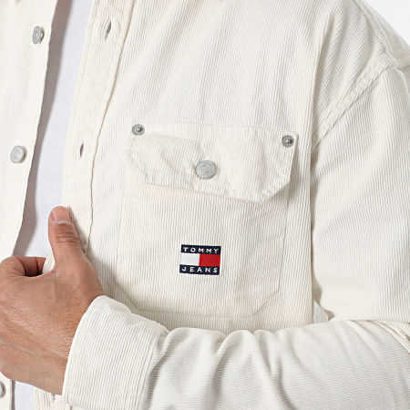 Tommy Jeans - Surchemise Cord 0671 Blanc