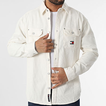 Tommy Jeans - Surchemise Cord 0671 Blanc