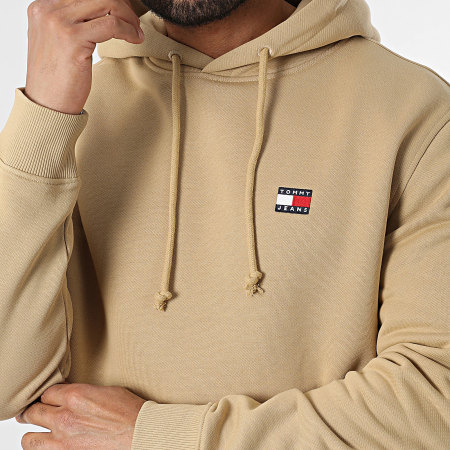 Tommy Jeans - Sweat Capuche Badge 0258 Beige Foncé