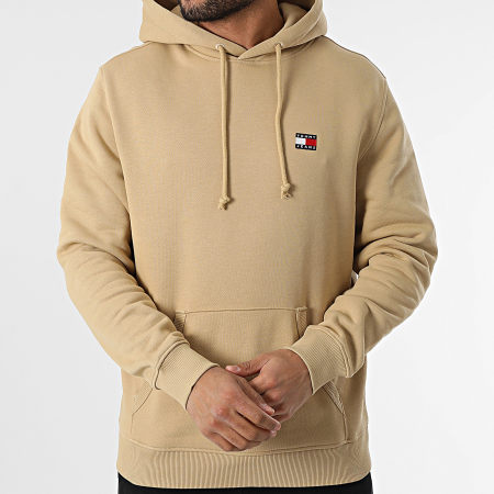 Tommy Jeans - Sweat Capuche Badge 0258 Beige Foncé
