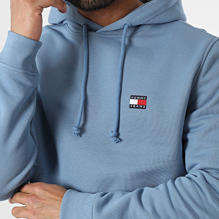 Tommy Jeans - Sweat Capuche Badge 0258 Bleu Clair