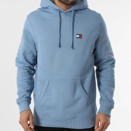 Tommy Jeans - Sweat Capuche Badge 0258 Bleu Clair