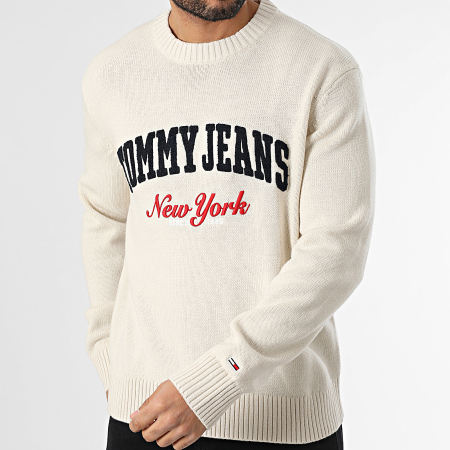 Tommy Jeans - Pull Varsity 1114 Beige
