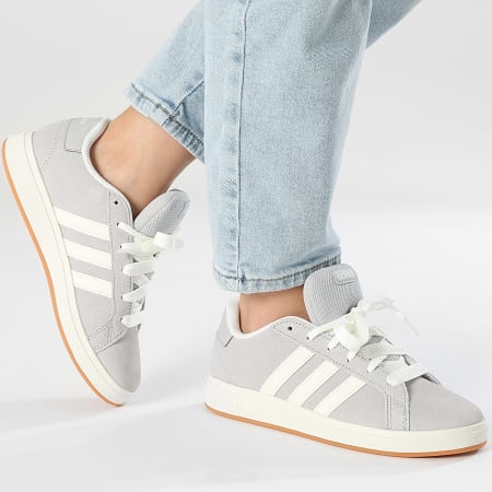 Adidas Sportswear - Baskets Femme Grand Court 00s K JH6179 Grey Two Off White Gum
