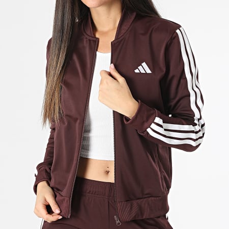 Adidas Sportswear - Ensemble De Survetement A Bandes Femme 3 Stripes JD2683 Bordeaux
