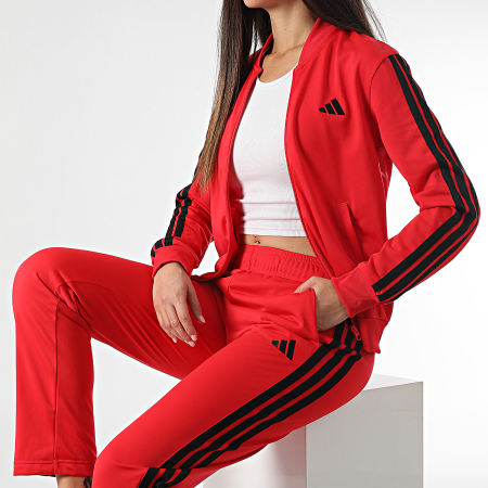 Women's Stripes Track Suit JD5433 Red