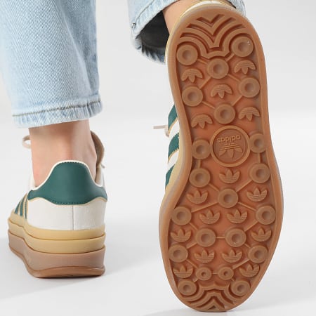 Adidas Originals - Baskets Femme Gazelle Bold W ID7056 Cream White Collegiate Green Magic Beige