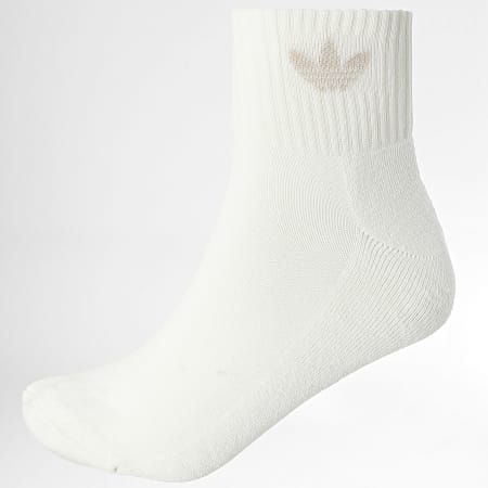 Adidas Originals - Lot De 3 Paires De Chaussettes Mid Ankle JI9494 Blanc Bleu Clair Vert Bouteille