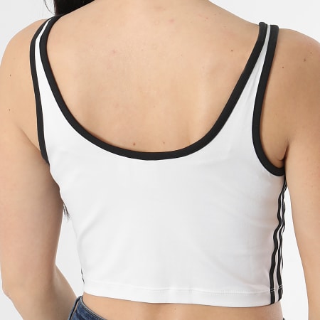 Adidas Originals - Débardeur A Bandes Crop Femme 3 Stripes JD4613 Blanc