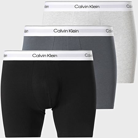 Calvin Klein - Lot De 3 Boxers NB3964A Gris Ciné Gris Anthracite Noir
