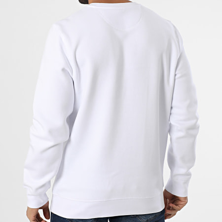 Luxury Lovers - Sweat Crewneck Embroidery Roses Blanc
