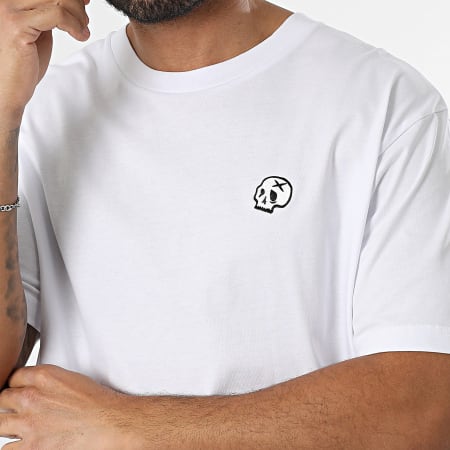Luxury Lovers - Tee Shirt Oversize Large Bordado Calavera Blanco