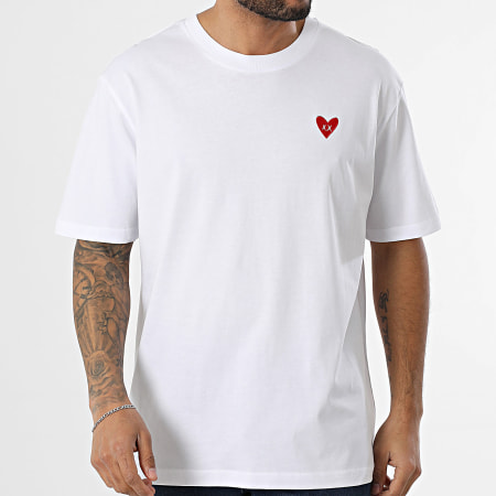 Luxury Lovers - Tee Shirt Oversize Large Bordado Corazón Blanco