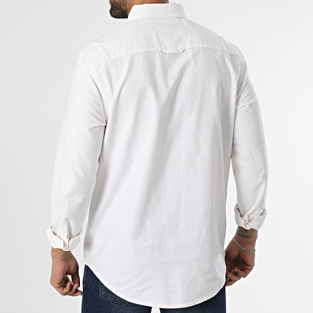 Tommy Jeans - Camisa Oxford Manga Larga Regular 0667 Blanca