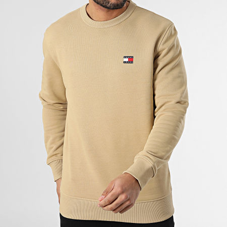 Tommy Jeans - Sweat Crewneck Badge 0660 Camel