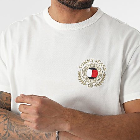 Tommy Jeans - Tee Shirt Tommy Crest 0361 Blanc