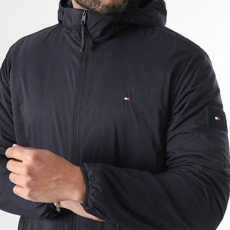 Tommy Hilfiger - Veste Zippée Capuche Tech Packable 8058 Bleu Marine