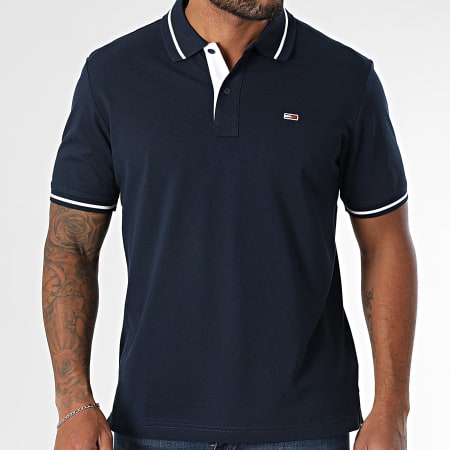 Tommy Jeans - Polo Manches Courtes Tipped 0745 Bleu Marine