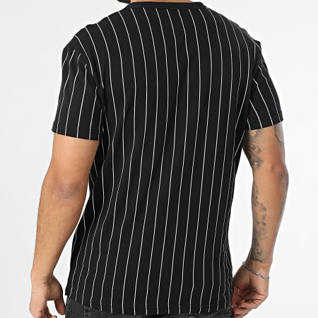 Tommy Jeans - Camiseta insignia a rayas 0326 Negro