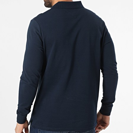 Tommy Jeans - Polo Manches Longues Slim Placket 0232 Bleu Marine