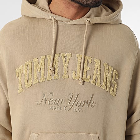 Tommy Jeans - Sweat Capuche Vintage Varsity 0263 Beige