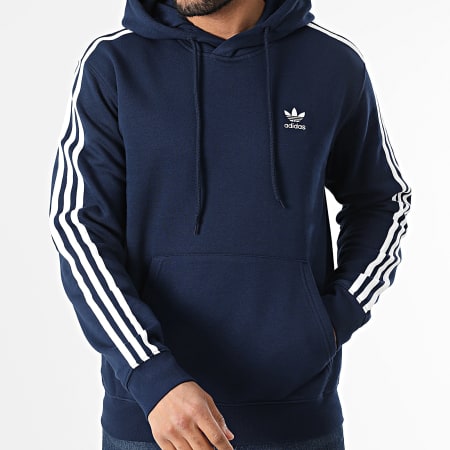 Adidas Originals - Sweat Capuche A Bandes 3 Stripes IL2489 Bleu Marine