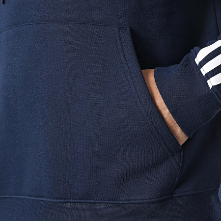 Adidas Originals - Sweat Capuche A Bandes 3 Stripes IL2489 Bleu Marine