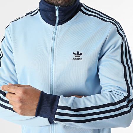 adidas / ジャケット/XL/アクリル/BLU/JP2521 Adidas Originals - Beckenbauer JP2521 Light Blue Stripe Zip Jacket