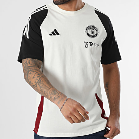 Adidas Sportswear - Tee Shirt De Sport A Bandes Manchester United JE3735 Blanc Noir