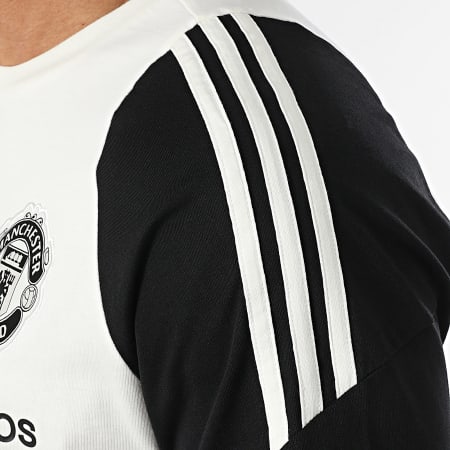 Adidas Sportswear - Tee Shirt De Sport A Bandes Manchester United JE3735 Blanc Noir