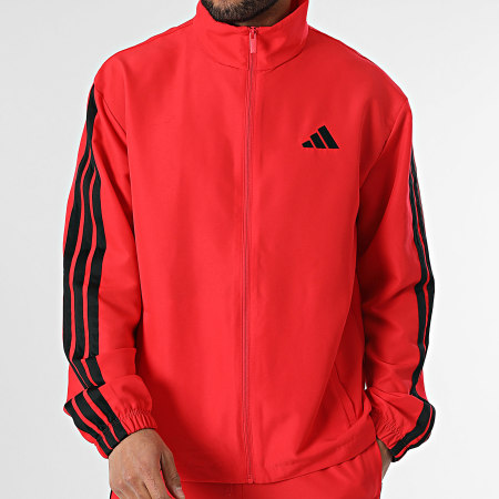 Adidas Sportswear - Ensemble De Survetement A Bandes 3 Stripes JI8851 Rouge