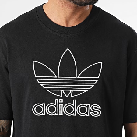 Adidas Originals - Tee Shirt Oversize Large Outline Trefoil JP1088 Noir