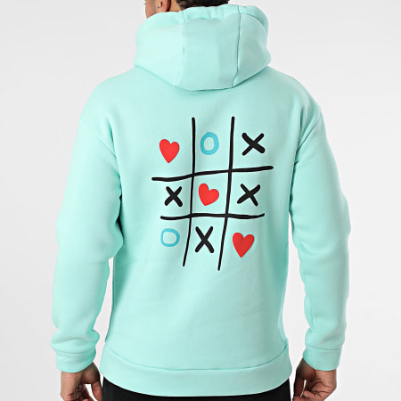 ADJ - Sudadera con capucha turquesa