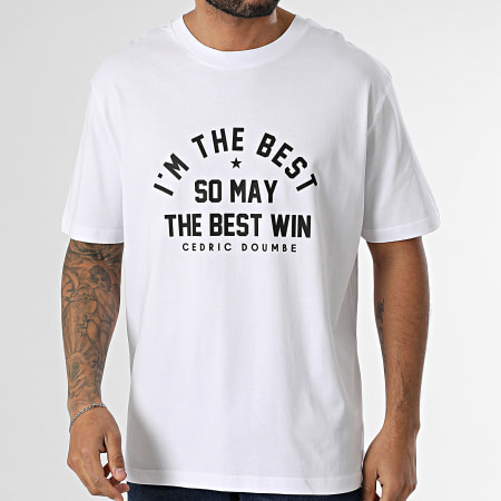 Angle Mort - Tee Shirt Oversize I Am The Best Blanc Noir