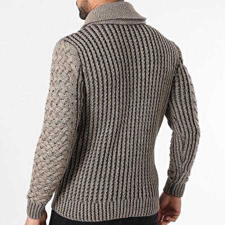 Armita - Pull Col Amplified Beige Chiné