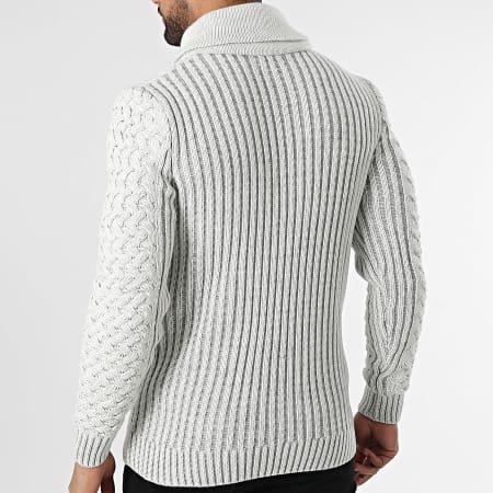 Armita - Amplified Collar Sweater Heather White