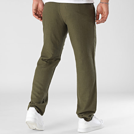 Blend - Pantalon En Lin 20717867 Vert Kaki