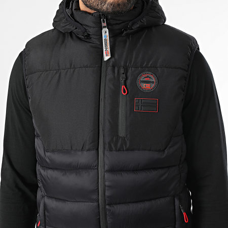 Geographical Norway - Doudoune Capuche Sans Manches Vatilo Noire