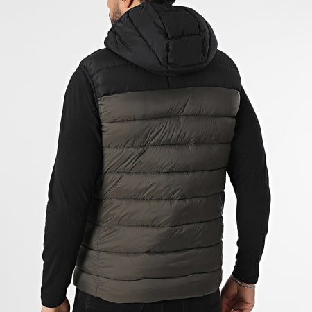 Geographical Norway - Chaqueta sin mangas con capucha Vatilo Negro Caqui Verde