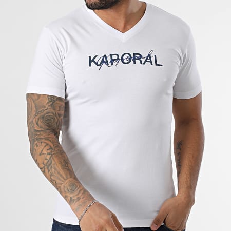 Kaporal - Camiseta Raly cuello pico Blanco