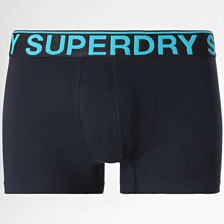 Superdry - Juego de 3 M3110450A Calzoncillos bóxer azul marino