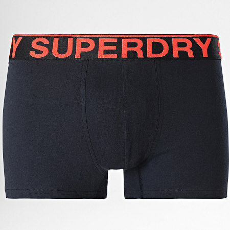 Superdry - Juego de 3 M3110450A Calzoncillos bóxer azul marino